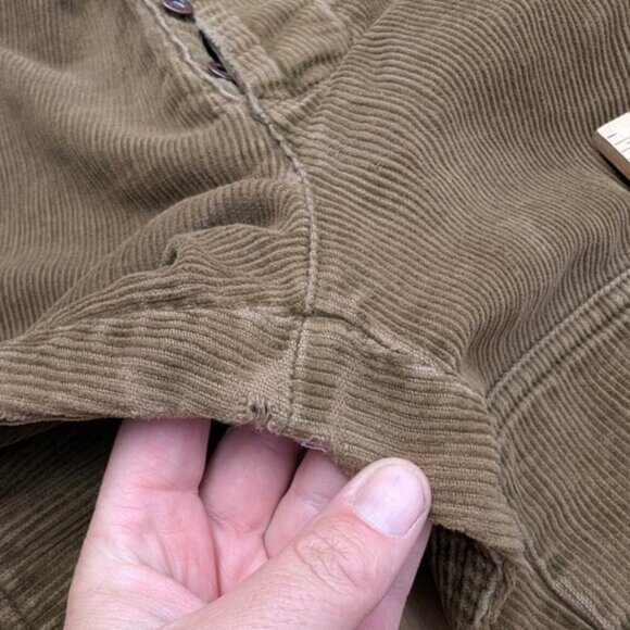 Abercrombie & Fitch Men's Brown Double Knee Corduroy Baggy Pants Size 34R - Picture 7 of 13